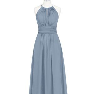 Azazie Bonnie dress dusty blue size A10